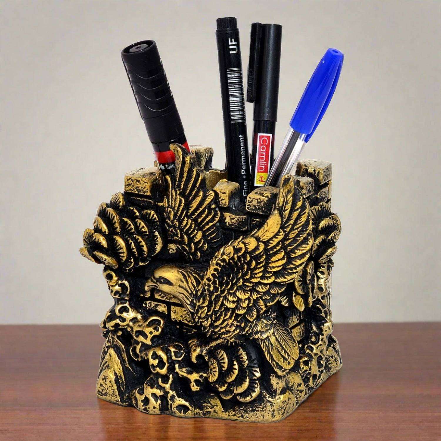 handicraft beautiful resin eagle pen stand desk organizer home and table decorative 209152 handicraft beautiful resin eagle pen stand desk organizer home and table decorative 209152
